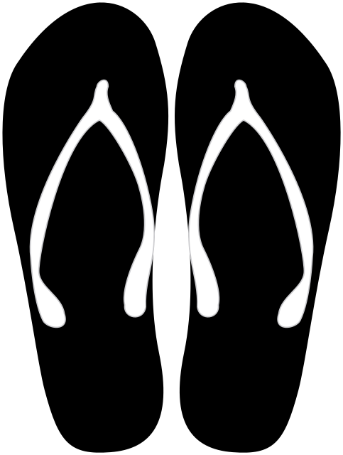 flip flops black