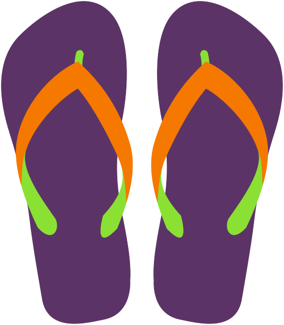 flip flops purple