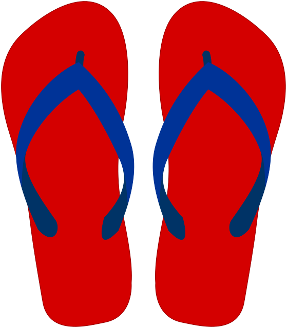 flip flops red