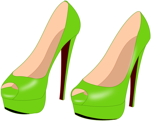 high heels green