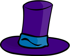 purple hat tall