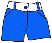 shorts w belt blue