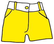 shorts w belt yellow