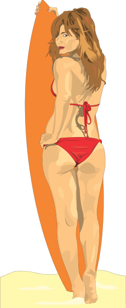 bikini surfer