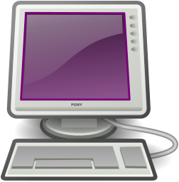 computer purple