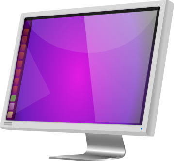 LCD monitor purple