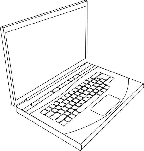 laptop line art