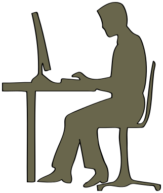 man on computer silhouette