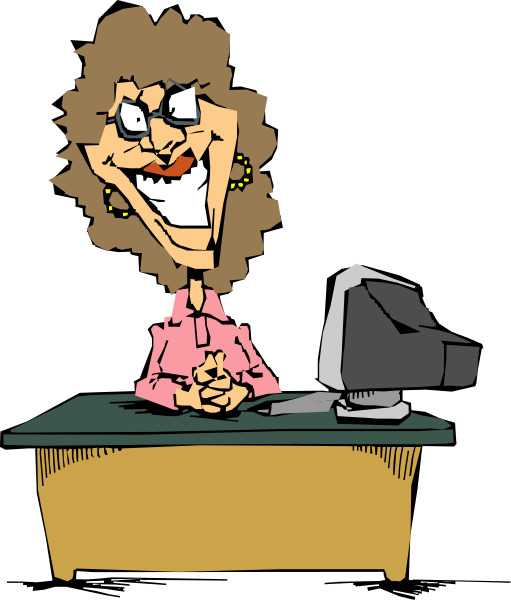woman using a computer