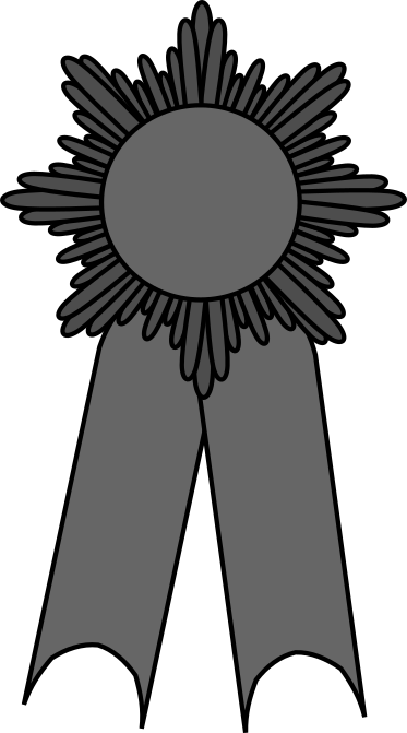 prize ribbon gray