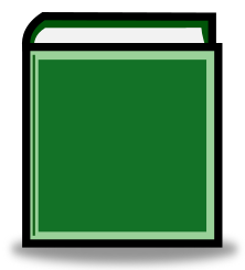 book standing green
