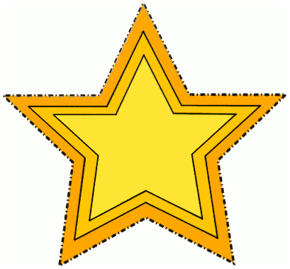 gold star dotted outline