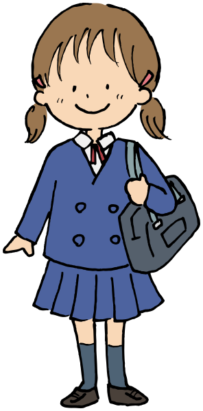 young girl student uniform