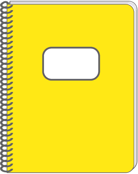 spiral notebook yellow