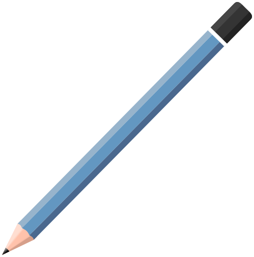 pencil no eraser blue
