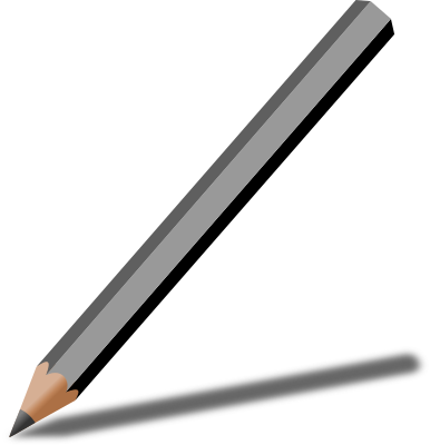 pencil with shadow gray