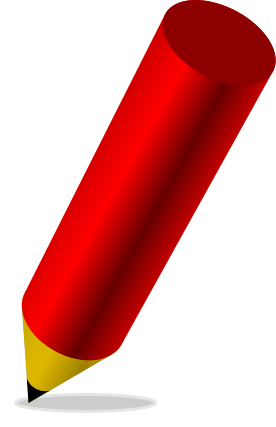 pencil stubby red