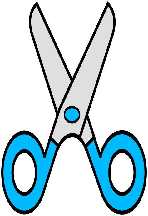scissors clip art cyan