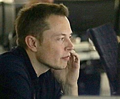 Elon Musk at SpaceX mission control