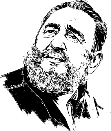 Fidel Castro BW