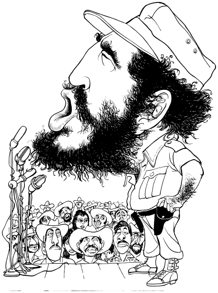 Fidel Castro caricature