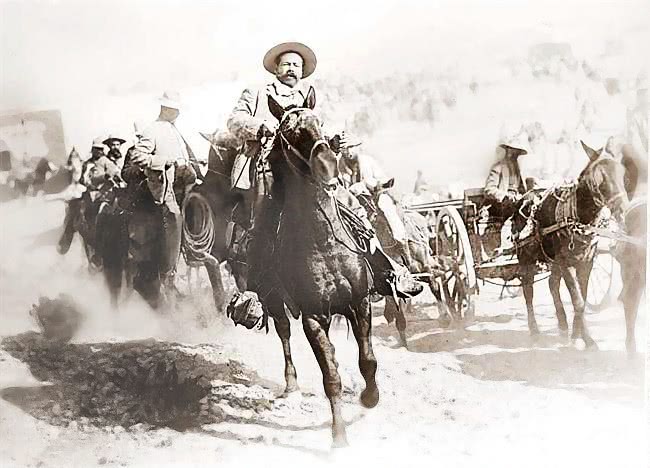 Pancho Villa on horseback Ojinaga