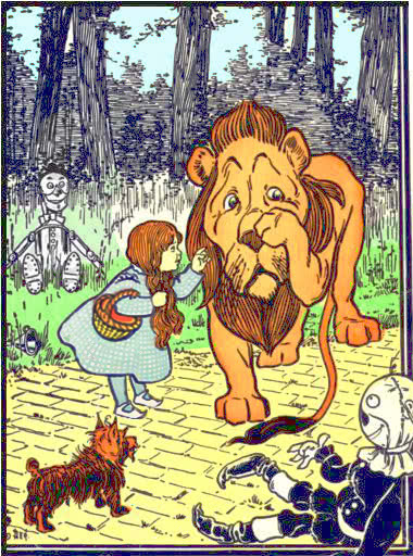 Dorothy Meets the Cowardly Lion