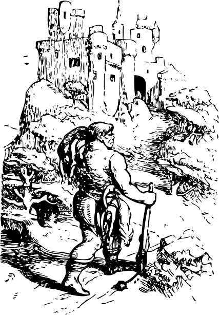 giant going to castle