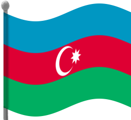azerbaijan flag waving