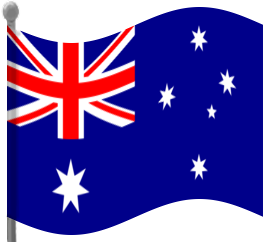 australia flag waving