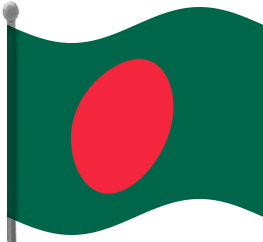 bangladesh flag waving