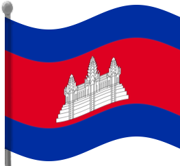 cambodia flag waving