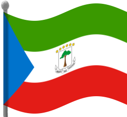 equatorial guinea flag waving