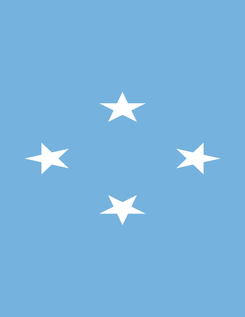 federated states of micronesia flag full page