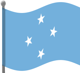 federated states of micronesia flag waving