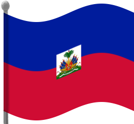 haiti flag waving