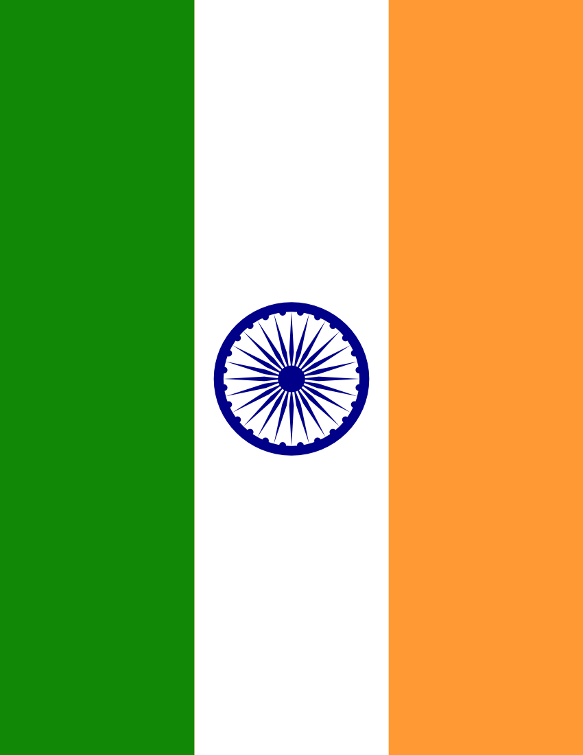 india flag full page