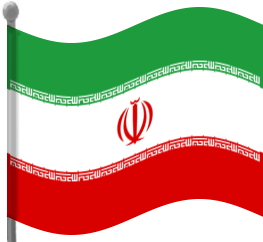 iran flag waving