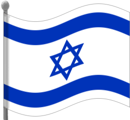 israel flag waving