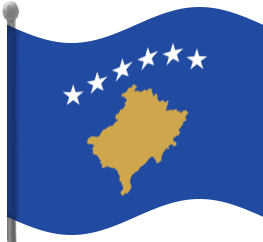 kosovo flag waving