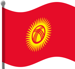 kyrgyzstan flag waving