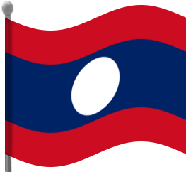 laos flag waving
