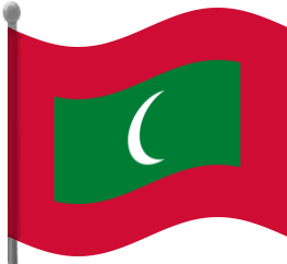 maldives flag waving