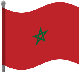 morocco flag waving
