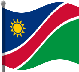 namibia flag waving