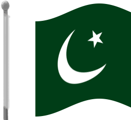 pakistan flag waving