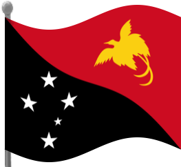 papua new guinea flag waving