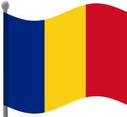 romania flag waving