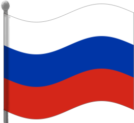 russia flag waving