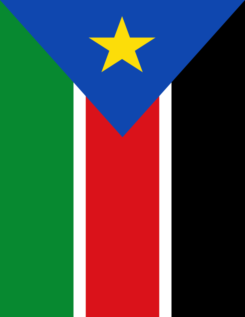 south sudan flag full page